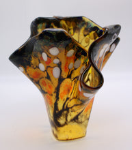 Load image into Gallery viewer, Light Amber with orange Butterfly Vase