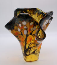 Load image into Gallery viewer, Light Amber with orange Butterfly Vase