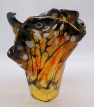 Load image into Gallery viewer, Light Amber with orange Butterfly Vase
