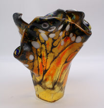 Load image into Gallery viewer, Light Amber with orange Butterfly Vase