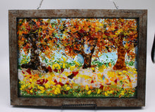 Load image into Gallery viewer, Fall Scene Plate - Part of Season Plates Series.
