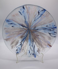 Load image into Gallery viewer, 13.5 Round Mauve, Blue and White Stretch Bowl