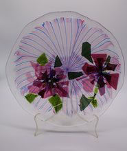 Load image into Gallery viewer, 12.5 Round Pink, Blue and light Blue Stretch Bowl with Confetti Flowers