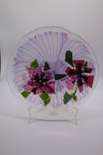 Load image into Gallery viewer, 12.5 Round Pink, Blue and light Blue Stretch Bowl with Confetti Flowers