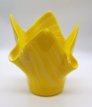 Load image into Gallery viewer, Yellow Swirled Flower Vase