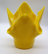 Load image into Gallery viewer, Yellow Swirled Flower Vase