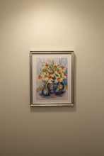 Load image into Gallery viewer, Three Blue Vessels with flowers
