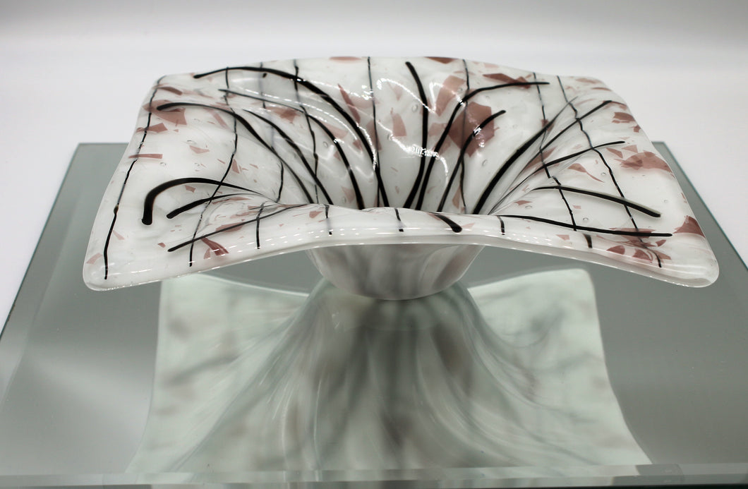 White - Lavender - Confetti Cyclone Serving Bowl
