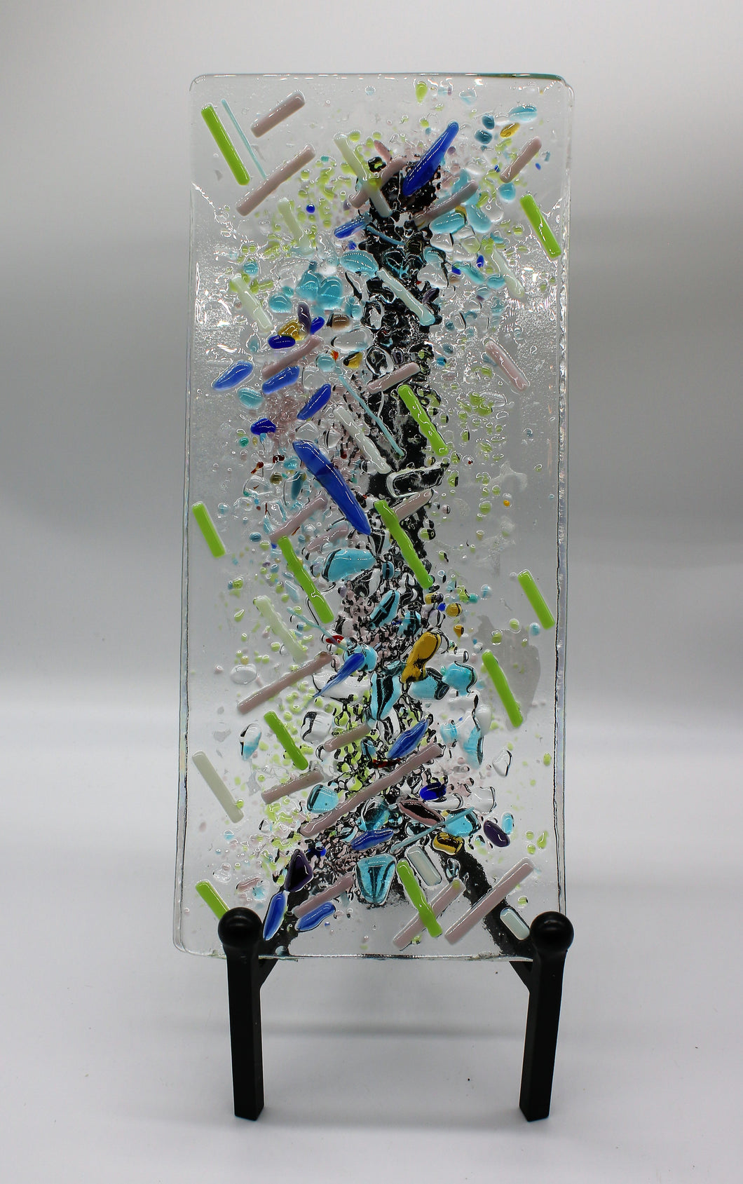 Abstract on Clear Glass Platter