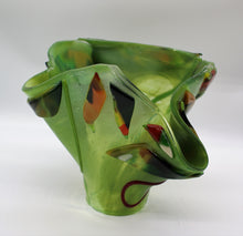 Load image into Gallery viewer, Large Green Twisted Vase
