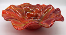 Load image into Gallery viewer, Large Red, Yellow, Orange and Green Swirl Bowl
