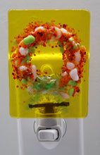 Load image into Gallery viewer, Fall Wreath on Yellow Transparent Glass
