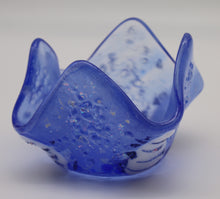 Load image into Gallery viewer, Blue Christmas Candle Votive or candy dish
