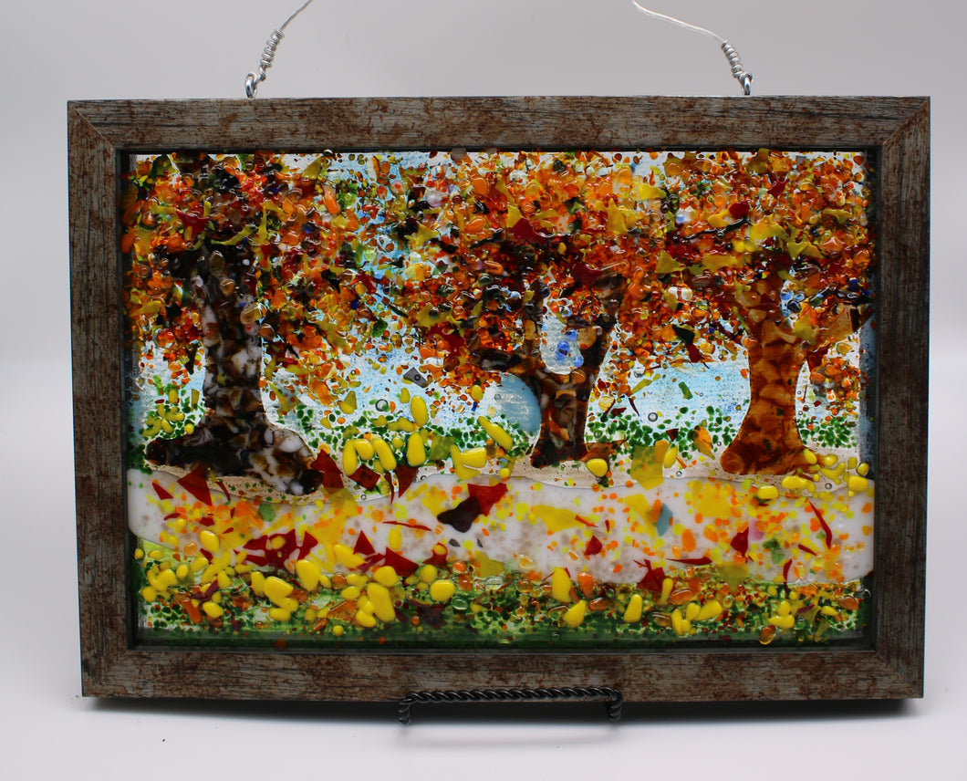 Fall Scene Plate - Part of Season Plates Series.