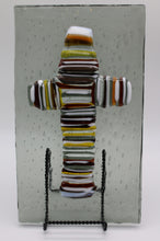Load image into Gallery viewer, Large Cross on Grey Transparent Glass
