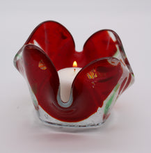 Load image into Gallery viewer, Red, Green and clear Candle Votive
