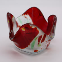 Load image into Gallery viewer, Red, Green and clear Candle Votive
