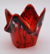 Load image into Gallery viewer, 4 inch high Red Butterfly Christmas Candle Votive
