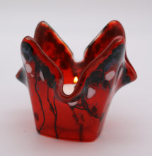 Load image into Gallery viewer, 4 inch high Red Butterfly Christmas Candle Votive
