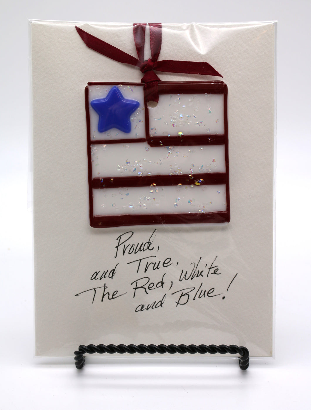 Patriot Flag Sun Catcher Card