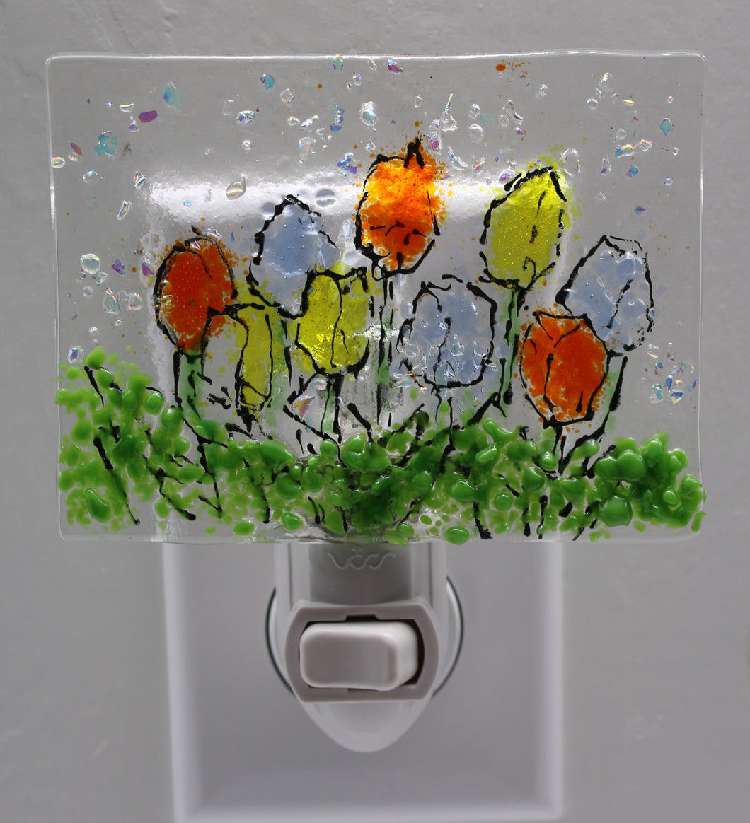 Multiple Colored Tulips Night Light