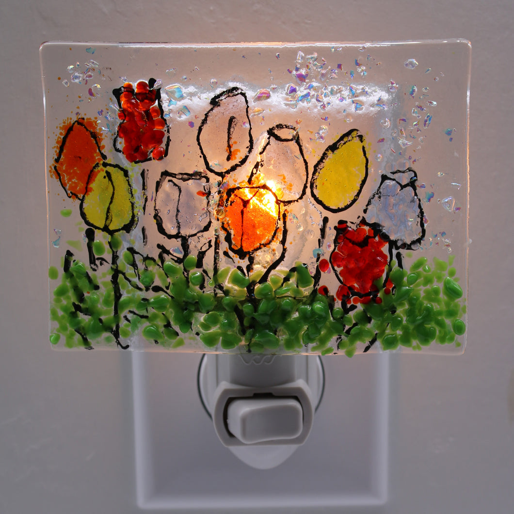 Multiple Colored Tulips Night Light