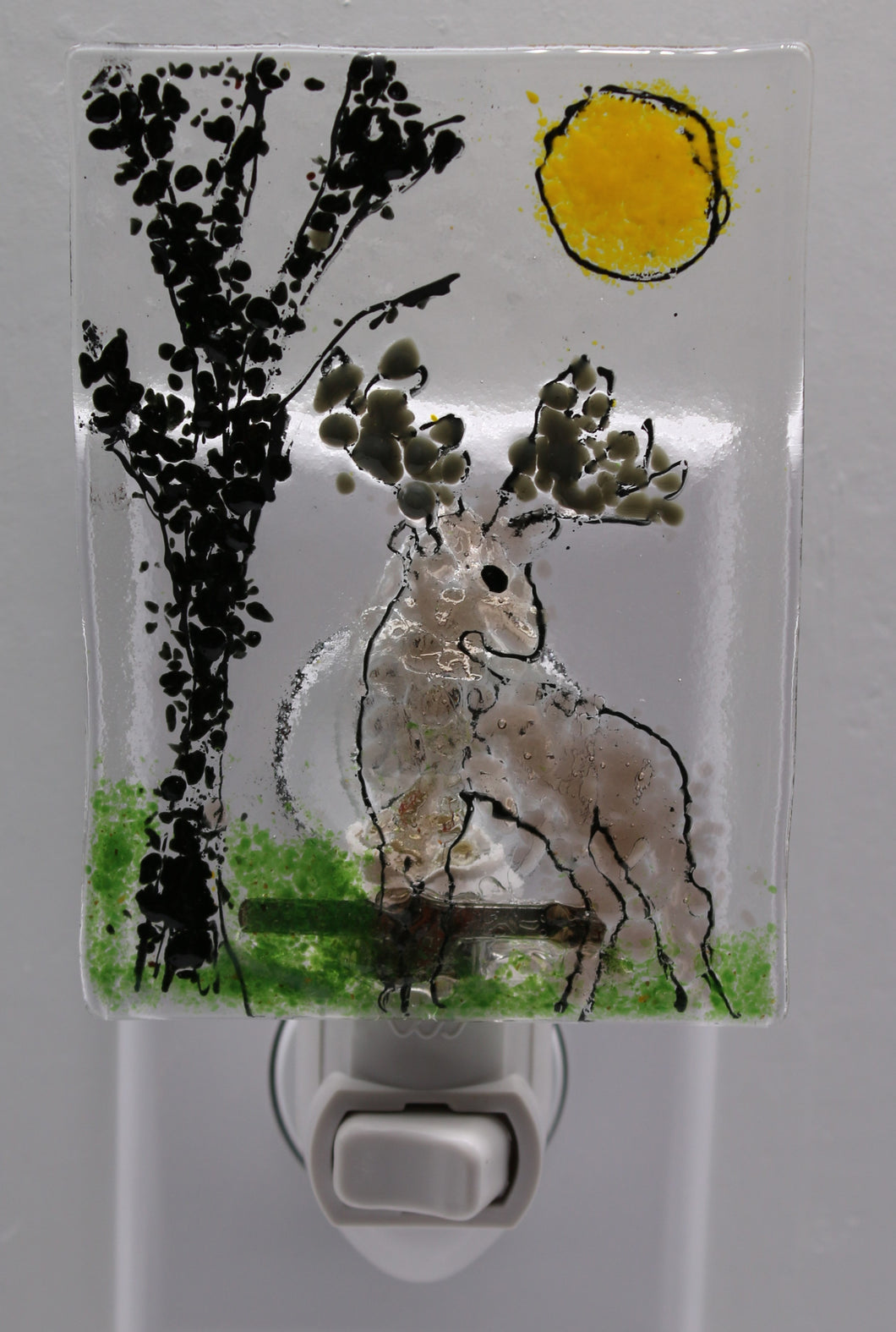 Deer under Moon Night Light