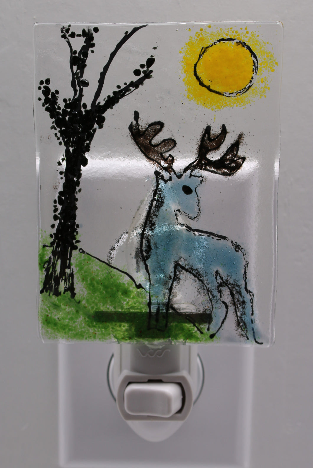 Deer under Moon Night Light