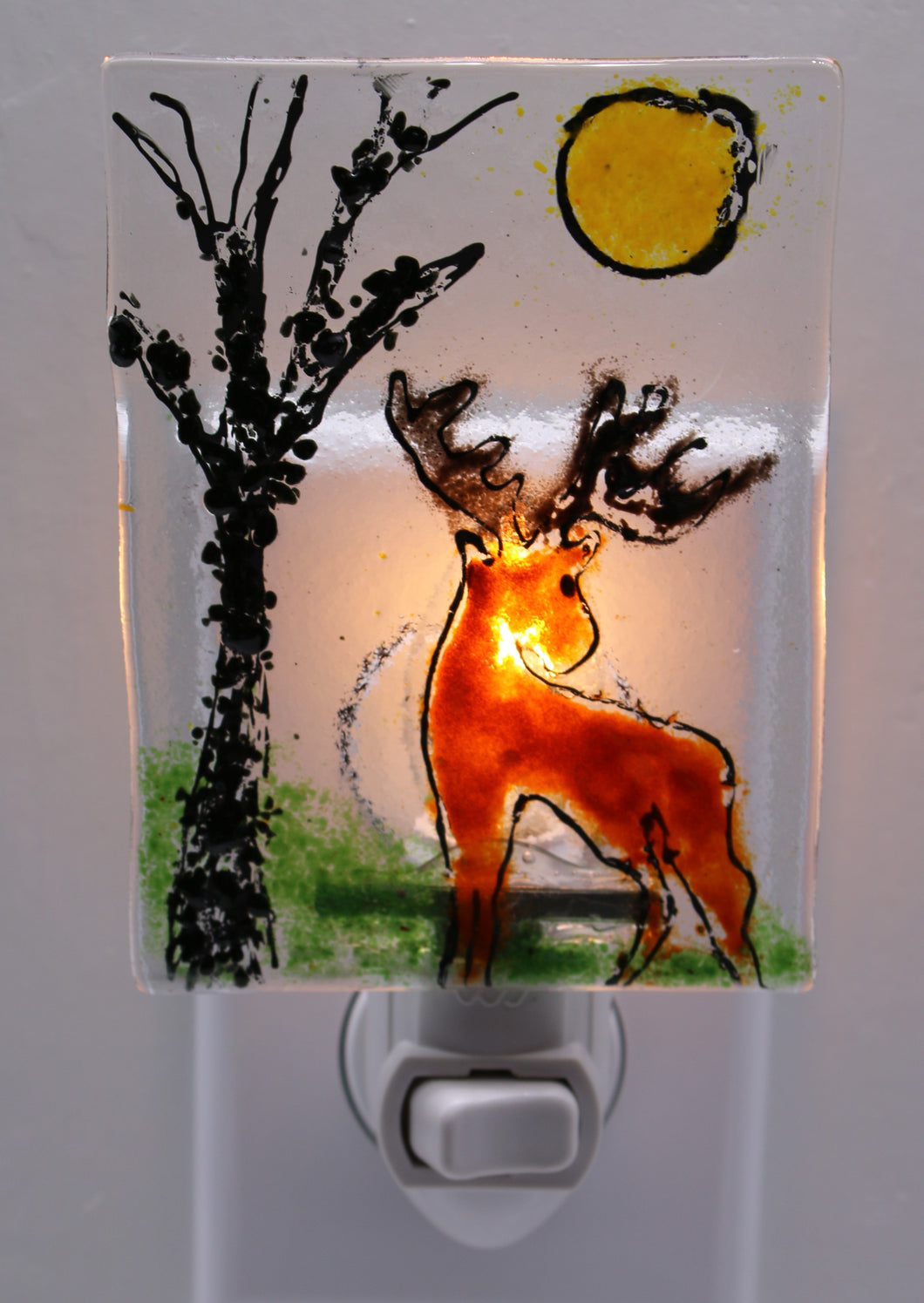 Deer under Moon Night Light