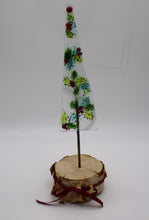 Load image into Gallery viewer, Christmas Holly Tree with Birch Wood Stand
