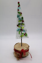 Load image into Gallery viewer, Christmas Holly Tree with Birch Wood Stand
