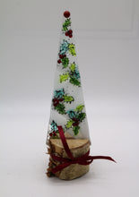 Load image into Gallery viewer, Christmas Holly Tree with Birch Wood Stand
