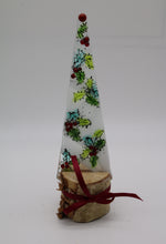 Load image into Gallery viewer, Christmas Holly Tree with Birch Wood Stand
