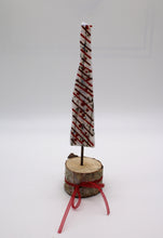 Load image into Gallery viewer, Christmas Tree with Red stringers and berries in birch wood stand
