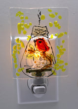 Load image into Gallery viewer, Red Bird in bulb Night Light on clear glass
