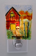 Load image into Gallery viewer, Red Barn in Fall Night Light
