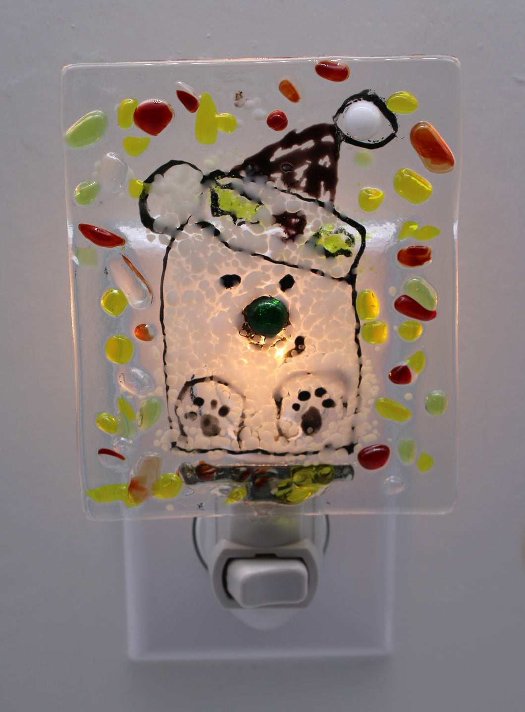Christmas Bear with yellow and red Confetti
