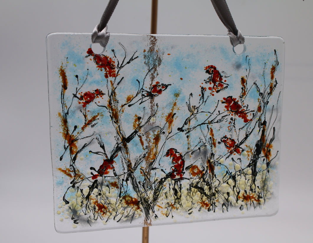 Winter Branches with red cardinals