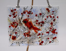 Load image into Gallery viewer, Winter Tree with cardinals suncatcher
