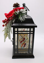 Load image into Gallery viewer, Medium Christmas Cardinal Lantern
