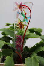 Load image into Gallery viewer, Pink, Yellow and red flower plant stake
