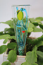 Load image into Gallery viewer, Blue and Yellow Magical Frog plant stake
