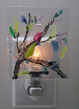 Load image into Gallery viewer, Blue, Pink, Clear and Mixed Flowers on Clear Glass Night Light
