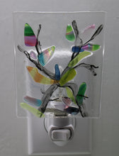 Load image into Gallery viewer, Blue, Green, Pink and Mixed Flowers on Clear Glass Night Light
