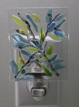 Load image into Gallery viewer, Blue Flowers on Clear Glass Night Light
