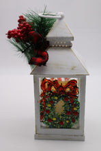 Load image into Gallery viewer, Small White Wooden Christmas Lantern
