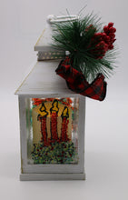 Load image into Gallery viewer, Small White Wooden Christmas Lantern
