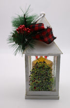 Load image into Gallery viewer, Small White Wooden Christmas Lantern

