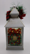 Load image into Gallery viewer, Small White Wooden Christmas Lantern
