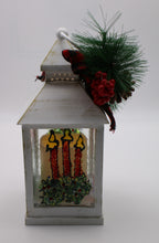 Load image into Gallery viewer, Small White Wooden Christmas Lantern

